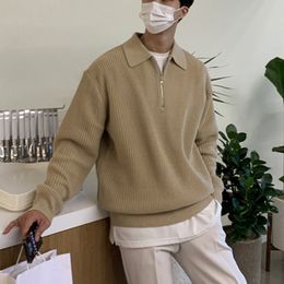 Men's Sweaters Korean Fashion Men Sweaters Chic Luxury Pullover Tops Mens Autumn Winter Vintage Loose Long Sleeve Kintted Sweater Streetwear 230803
