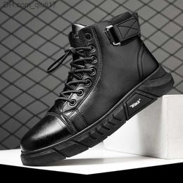 Boots New Trend Men's Shoes Fashion Comfortable Black High Quality Men's Shoes Fashion Full Matching Casual Boots Z230803