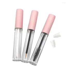 Storage Bottles Plastic Bottle Empty Clear Tube Pink Lid 3ML 30/50Pcs Lipgloss Cosmetic Eyelash Eyeline Container Refillable