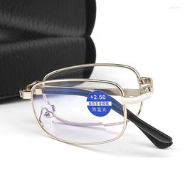 Sunglasses Men And Women Can See Far Near Anti-blue Glasses Be Folded Presbyopia Blue Light Clear