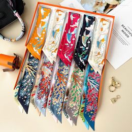Scarves Silk Ribbon Women's Luxury Headscarves Fashion Clothing Accessories Brand High-end Gifts