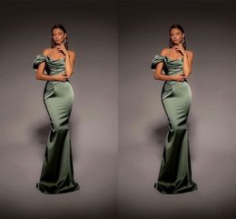 Elegant Mermaid Evening Dresses for Women One Shoulder Pleats Drapled Floor Length Formal Occasions Wear Party Second Reception Birthday Pageant Prom Gowns