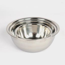 Bowls 2050ml Large Size Stainless Steel Soup Multi-function Round Pot Palte Salad Cooking Baking Dishes Kitchen Tools