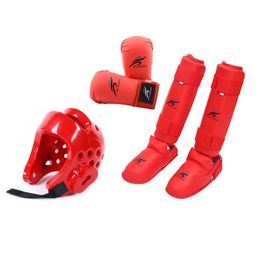 Protective Gear Taekwondo Sparring Gear Set Helmet Shin Guard Leg Foot Protect Women Boxing Gloves MMA Men Child Kids Wesing Karate Belt 230802