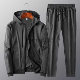 Men's Tracksuits Sweat Suit M-4XL Men Outfit Set Tracksuit Fashion Mens Set Two Pieces Zipper Warm Sweatshirt Jacket+Sweatpants Moleton Masculino J230803