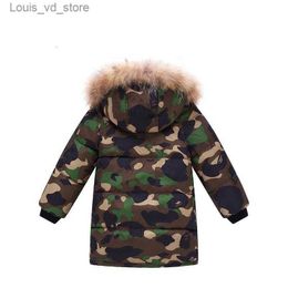 Down Coat NEW Boys Down Parka Jackets Hot Winter Clothes Boy Children Zipper Warm Coats casual Children outerwear Boy Hooded Camouflage Jacket T230803