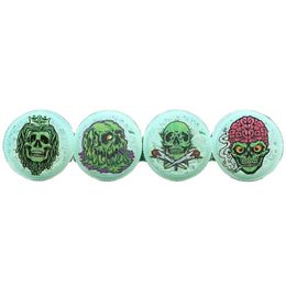 Skull Shape Plastic Grinders Glow In The Dark Smoke Grinder With 2 Layers Luminous Tobacco Crusher Detectors For Smoking Acrylic Dry Herb