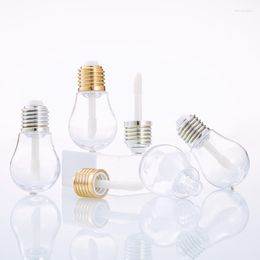 Storage Bottles 10pcs 9ml Gold Light Bulb Shape Lipstick Bottle Clear Empty Lip Gloss Tube Sample Cosemtic Container Makeup Organiser