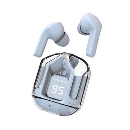 B35 Transparent bluetooth headset Bluetooth Headsets Wireless Earphones Waterproof Touch Control earpiece With Silicone case for cellphone