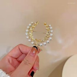 Brooches Luxury Rhinestone Wheat Ear Brooch Collar Pins For Suit Shining Women Men's Party Jewelry