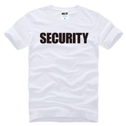 SECURITY letter printed t-shirts men's clothes tops tee polos shirts casual fashion style Men's T-Shirts white round neck tee shirts