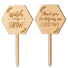 Thank You for Helping Me Grow Succulent Tags Teacher Appreciation Gifts Wooden Plant Stakes Labels for Thanksgiving XBJK2305
