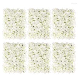 Party Decoration Flower Wall Panels 30 40cm White Artificial 3D Silk Hydrangea Mat For Wedding
