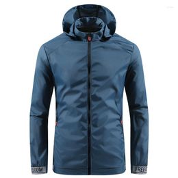 Men's Jackets Men Thin Jacket Summer Ice Silk Ultra-thin Breathable And UV Resistant Outdoor Skin Coat Solid Colour Zipper Long Sleeve