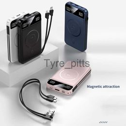 Wireless Chargers 10000mAh Magnetic Wireless Charger Power Bank for iPhone 13 12 Pro Built in Cable Powerbank for Samsung Huawei Xiaomi Poverbank x0803