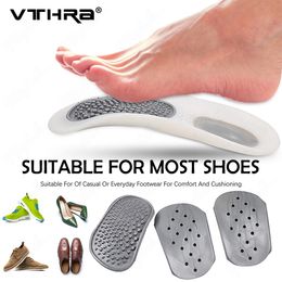 Shoe Parts Accessories VTHRA Practical Durable Flat Feet Knock Knees Plantar Ortics Inserts Breathable Arch Support Insole with 8 Correction Pad 230802