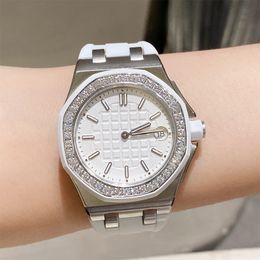 Relógio de diamante relógios femininos 37mm movimento de quartzo relógio de pulso fashion relógio de pulso feminino designer Montre de luxe à prova d'água