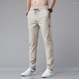 Men's Pants Spring Summer 2023 Casual Straight Thin Trousers Male Slim Breathable Stretch Khaki Sports Joggers For Men