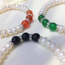 Strand Bilincolor Simple Women's Natural Freshwater Pearl Bracelet