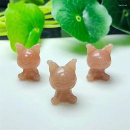 Charms 5pcs Natural Sunstone Cartoon Carving Crystal Crafts Energy Gemstone Healing Jewelry Children Toy Gift 16-20mm