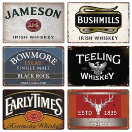 Beer Brand Vintage Tin Sign Famous Wine Metal Sign Decorative Wall Plaque Retro Metal Poster For Garage Man Cave Bar Pub Home Club Custom Wall Decor 30X20CM w01