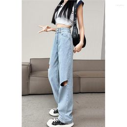 Women's Jeans Real Time Shooting Of High Street Double Button For Summer Pants Black And Gray Thin Waisted Showing Tor