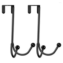 Hangers Over The Door Double Hooks Multifunction Metal Prong Rack Drying Hanger Twin Organizer Cloths Holder Accessories