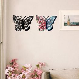 Garden Decorations Butterfly Hanging Decor 3D Metal Quality Product Wall Art Fence Sculpture Ornament Decoration Home Large