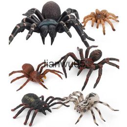 Party Decoration Simulation Animals Insect Solid Model Tarantula Black Spider Halloween Tricky Prank Scary Funny Action Figures Educational Toys x0803