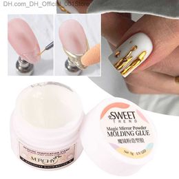 Nail Polish 5ml magic mirror powder Modelling nail gel polishing metal rubber dust-proof multi-function rhinestone adhesive glue treatment tool S104 Z230802