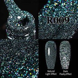 Nail Polish Sugar Peacock Blue Reflective Shining Nail gel Soak Off gel Polishing Gold Rose Red Reflective UV gel DIY Nail Art Polishing Z230802