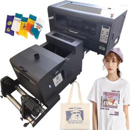 Textile T-Shirt Printing Pet Heat Transfer Peel Film Power Shaker Dryer Dual XP600 Head Oven DTF Printer A3