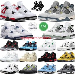 2024 Jumpman 4s OG Men Women 4 Basketball Shoes Mens Sneakers Military Black Cat White Oreo Infrared Cactus Jack University Blue womens Sport