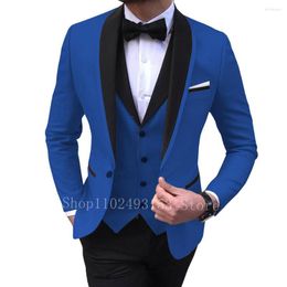 Men's Suits Tailor Made 3 Pieces Men Slim Fit Elegant Classic Formal Groomsmen Bridegroom Wedding Suit Blazer Vest Pants Costume Homme