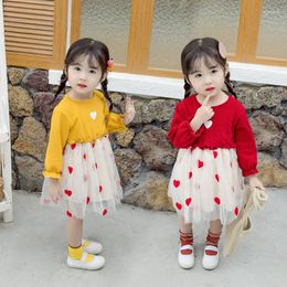 Girl Dresses Baby Dress Born Party Love Gauze Puffy Skirt Birthday Tutu Princess Children's