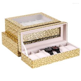 Watch Boxes Paper Storage Box Eco-friendly Durable Practical Case Display Window Watches For Gifts