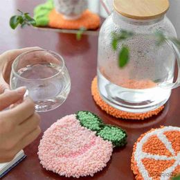 Chinese Style Products Punch Embroidery Material DIY Beginners Needlework Wool Punch Needle Poke Embroidery Coaster Sewing Accessory R230803