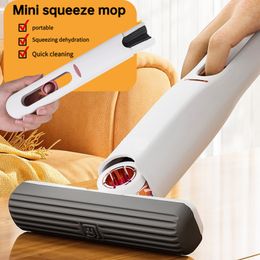 Mops Cleaning Mop Portable Mini Squeeze Mop Kitchen Car Cleaning Brush Desk Clean Window Glass Sponge Cleaner Household Cleaning Tool 230802
