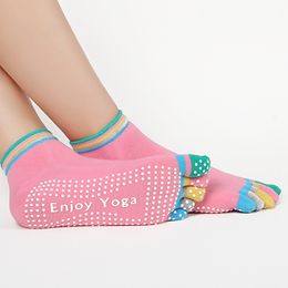 Sports Socks Blossomora NonSlip Ladies Dance Socks Cotton Healthy Sports Fivetoed Socks Colourful Women Yoga Socks 230803