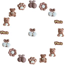 Shoe Parts Accessories Brown Bear Themed Decorations Charms For Clog - Perfect Alligator Jibtz Bubble Slipper Sandals Drop Delivery