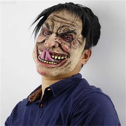 Party Masks Halloween Funny Wretched Man Mask Haunted House Tricky Props Man Latex Mask Horror Killer Cosplay Props L230803