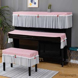 Dust Cover GoodTop European Piano Cover Single/Double Stool Cover Piano Top and Keys Half Dust Cover Piano Furniture Protective Cover R230803