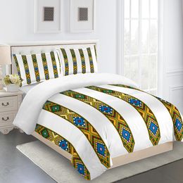 Bedding sets Luxury European Bohemian Style Bed Top Three Piece Set Moroccan 1 Duvet Cover 2 Pillowcases 230802