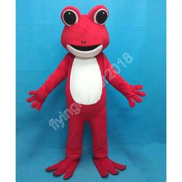 Red frog Mascot Costume Halloween Christmas Fancy Party Dress Cartoon Character Suit Carnival Unisex Adults Outfit