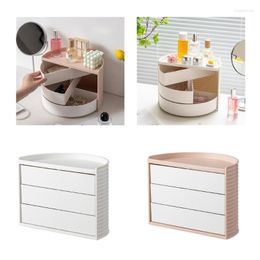 Storage Boxes 3 Layer Travel Jewelry Box Display Tray Portable Case Accessory Holder For Earring Lipsticks Necklace B03E