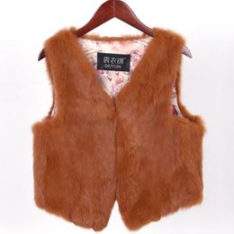 Women s Fur Faux 2023 Skinny looking Rabbit Vest Short Slim fit Coat Clearance Sale 230803
