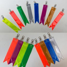 Keychains Luminous Key Ring Reflective Keychain Strap Chain 10 Colours Strip Pendant Charm Bag