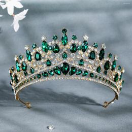 Hair Clips Luxury Women's Water Drop Rhinestone Crown Bridal Party Tiara