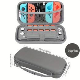 Compatible With Switch Lite Carrying Case, Switch Lite Case With Soft TPU Protective Case Games Card 6 Thumb Grip For Caps Storage