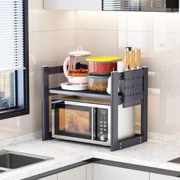 3-layer microwave rack Storage rack Kitchen countertop oven Household pot rice cooker Multi-functional storage rack